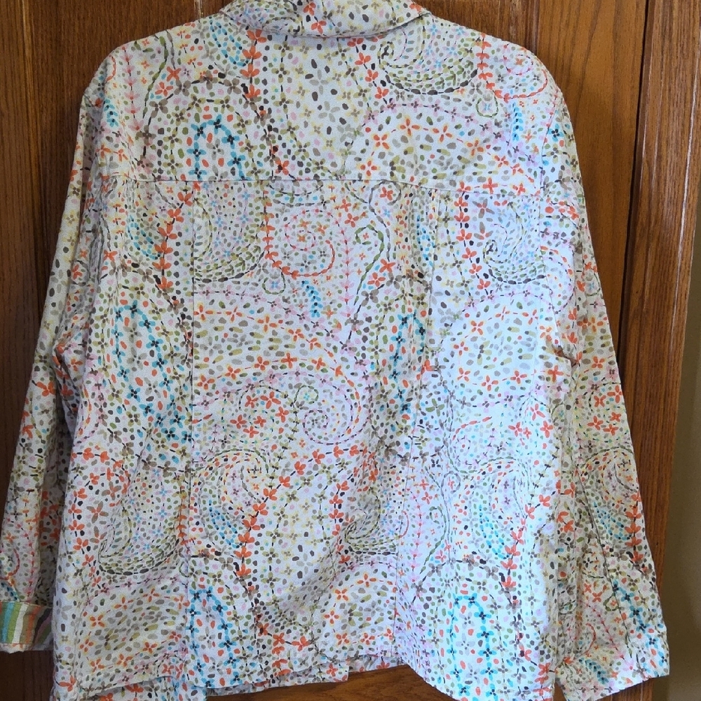 CJ Banks Multicolor Paisley Button Down Shirt - Picture 5 of 9